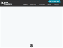 Tablet Screenshot of kobecreations.com